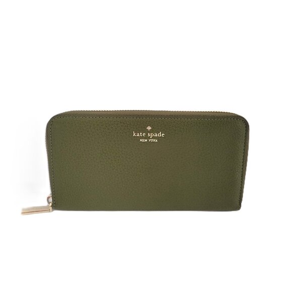 Kate Spade KH786 Lena Pebbled Large Continental Wallet Enchanted Green - Picture 1 of 7